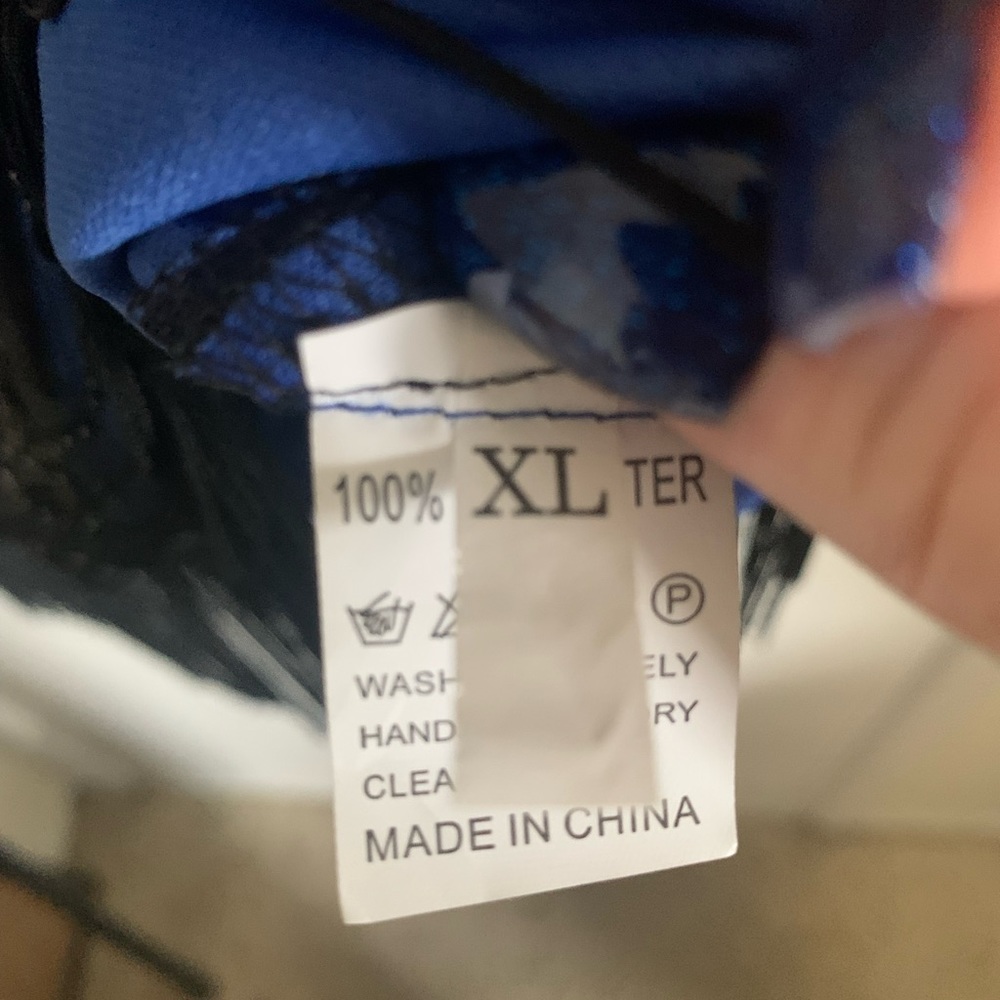 Deep blue and black flapper dress, beautiful detail, only worn once, size XL